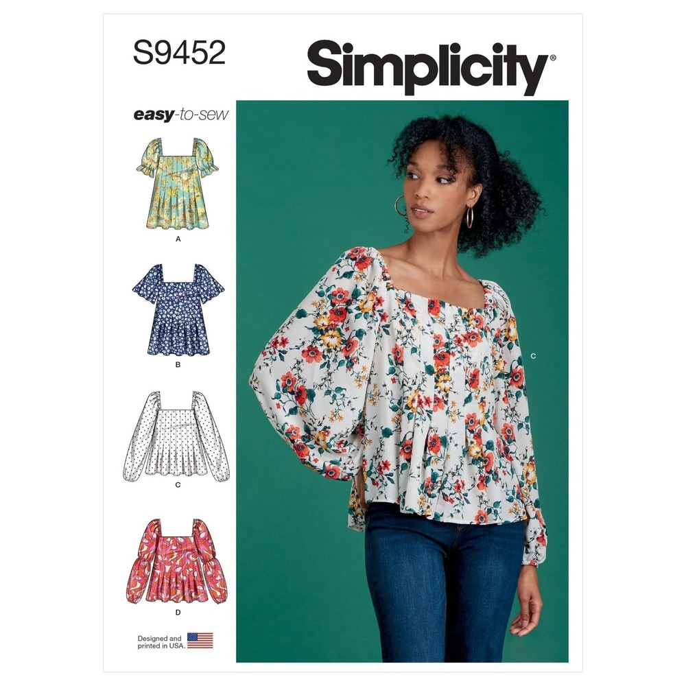 Simplicity Sewing Pattern 9452 11262 Tops Misses Size 6-14